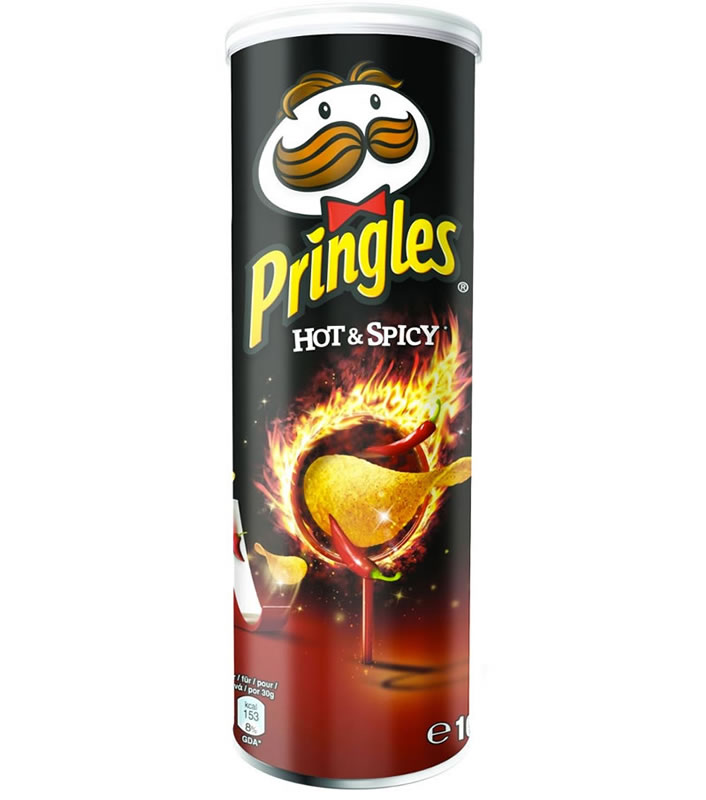 pringles hot & spicy 18 x 165 g