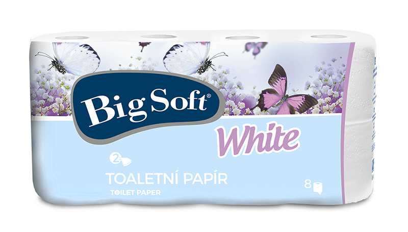 big soft white 8-rollen toiletpapier (2-laags)