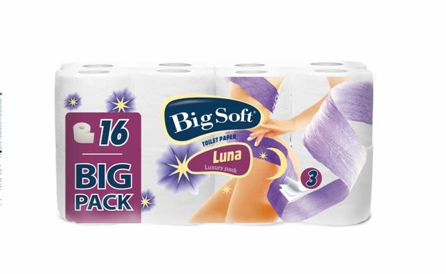 big soft plus 16-rollen toiletpapier (2-laags)